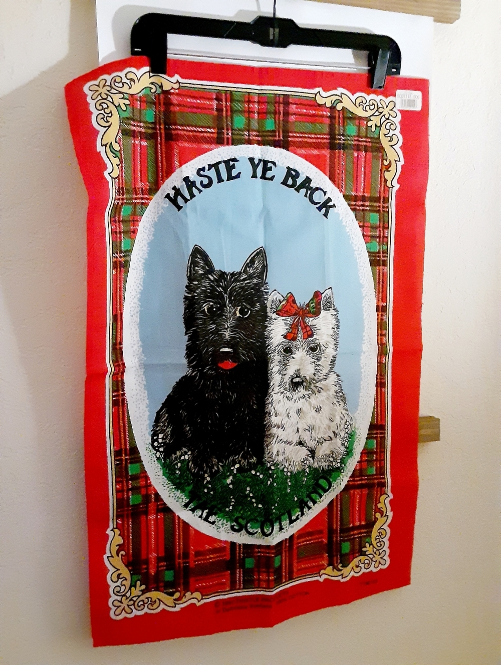 Scottish Terrier and Westie Dog Print Scotland Tea Towel - Picture 6 of 6